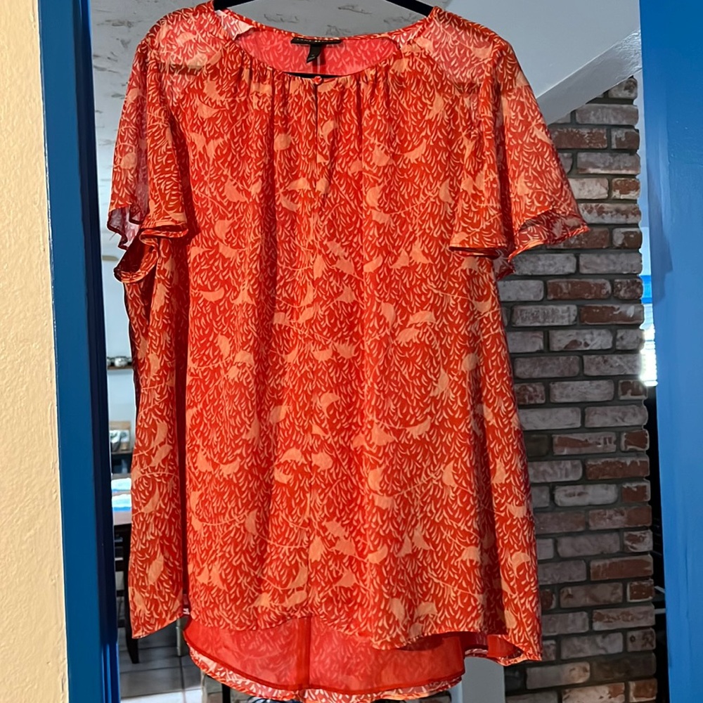 Print short sleeve top